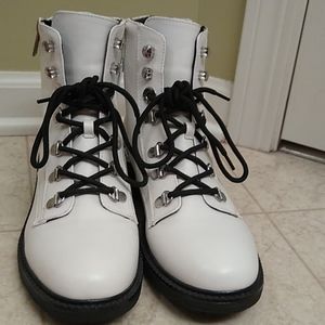 Guess White Boots Size 9